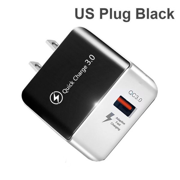 

quick charging eu us ac home wall charger 5v 3a qc3.0 power adapters for iphone 7 8 x samsung huawei android phone pc230