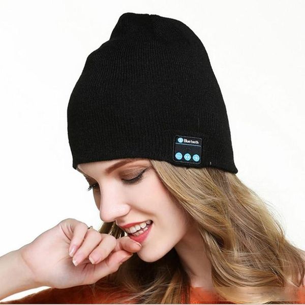 

elling wireless bluetooth headphones music hat smart caps headset earphone warm beanies winter hat with speaker mic for sports 1pcs/lot