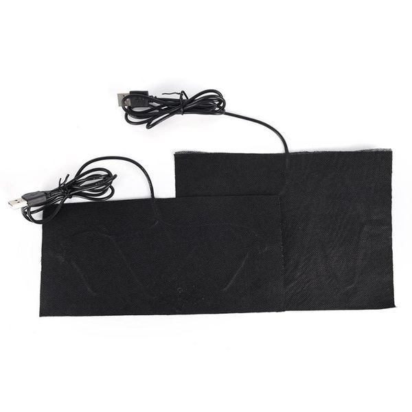 

carbon fiber heated pads usb heated jacket coat vest accessories warm back neck fast-heating 10*22cm/15*22cm, Gray;blue