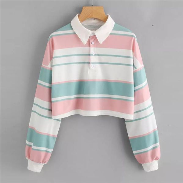 

harajuku толстовка женщины полосатый crop top толстовки streetwear осень 2020 женщина одежда kawaii korean hoodie moletom feminino, Black