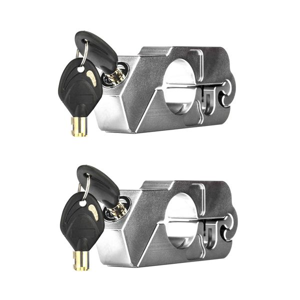 

2pcs motorbike brake lock anti theft handlebar throttle grip lock with keys