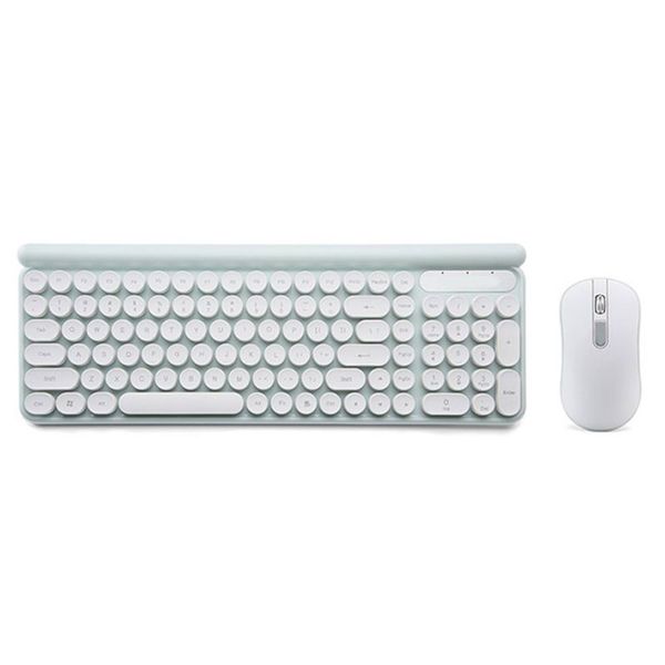 

wireless keyboard and mouse set rechargeable silent computer keypad mouse