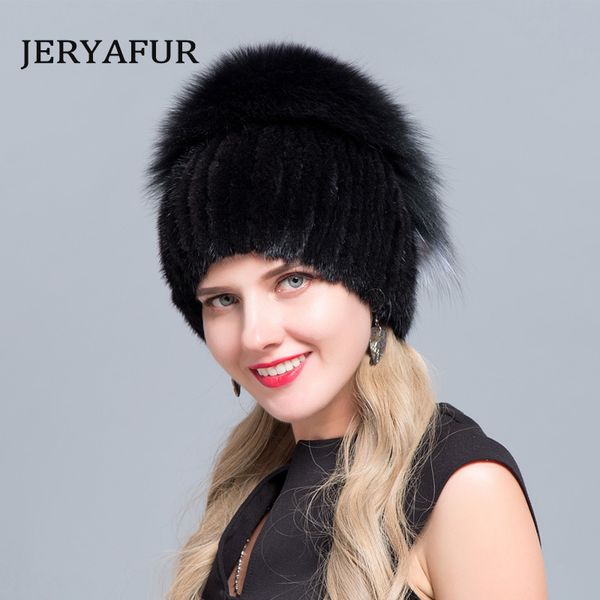 

jinbaosen 2020 russische markt pelzmütze fuchs pelz flügel form nerz hut winter frauen reise ski hut silber fuchs mode pelz, Blue;gray
