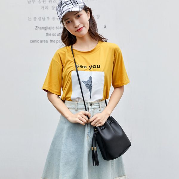 

crossbody single shoulder bag double tassel casual bucket bag for women party shopping sub sale