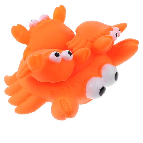 

4 pcs pvc baby's bath toy sounding crab floating animal squeaky toy teaching tool