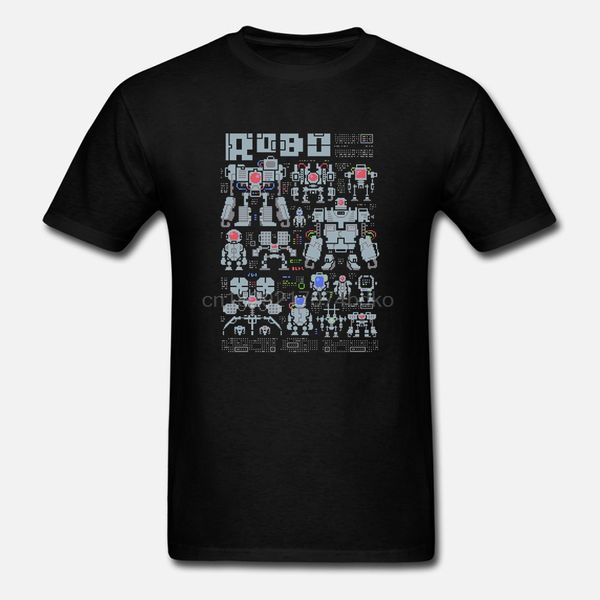 

мужчины тенниски robo пиксели geek t shirt женщины t-shirt тройники верхней