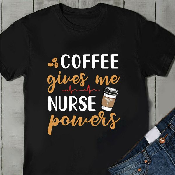 

coffee gives me nurse powers t-shirt vintage graphic tee shirt