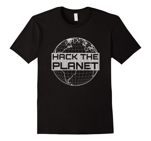 

hack the planet computer hacker men t-shirt earth hex dump