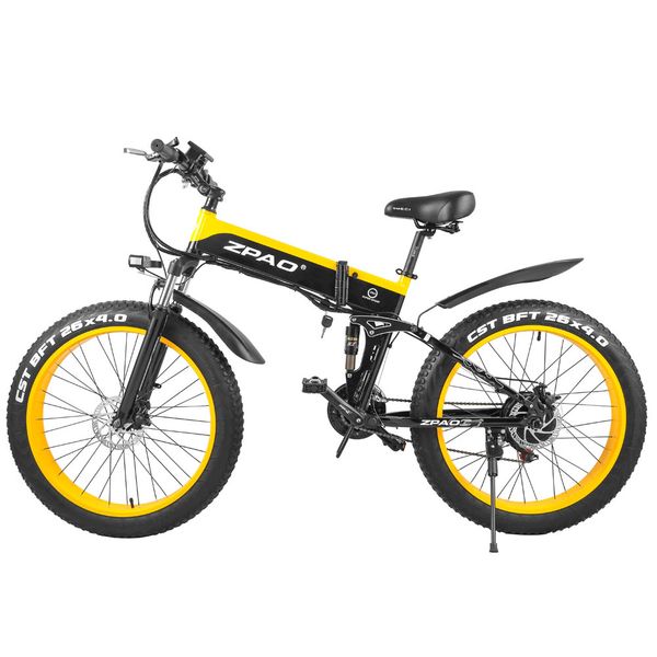 

zpao electric fat bike 1000w beach cruiser bicycle electric 4.0 fat tire electric bike 48v mens mountain bike snow e-bike, Silver;blue