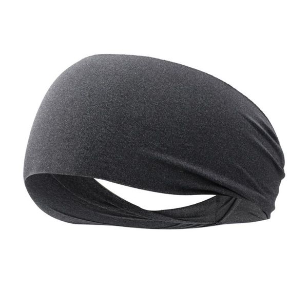 

men women sports headband quick drying yoga no slip sweatband ultra thin workout cross training cycling jogging for running gym, Black
