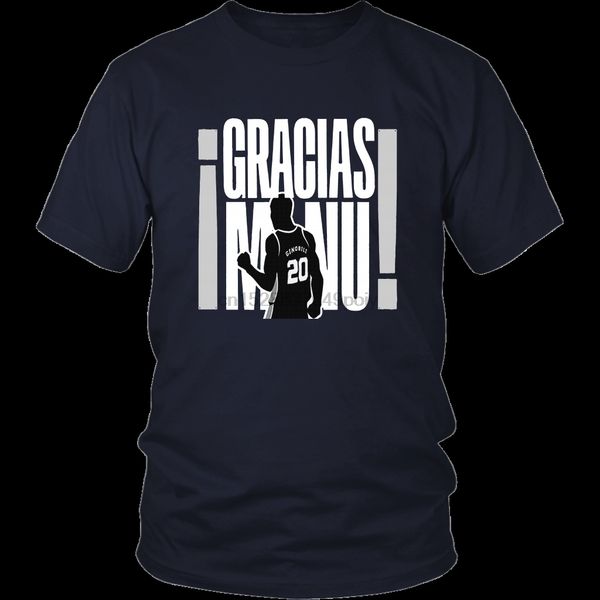 

gracias manu t-shirt manu ginobili - spurs