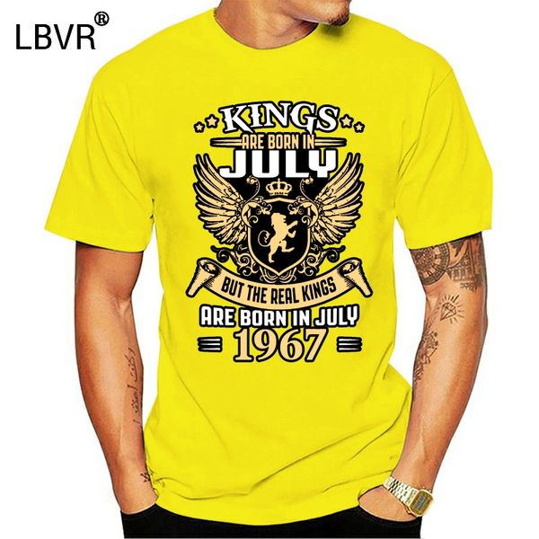 

kings legends are born in july 1967 birthday t shirt novelty comical crew neck personalized short sleeve spring kawaii fit shirt