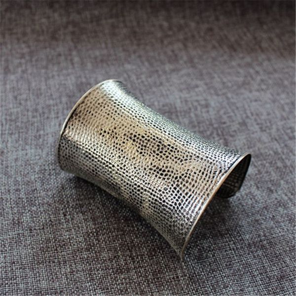 

bohemia ethnic vintage silver plated wide open hand bangles for womens jewelry b301, Black