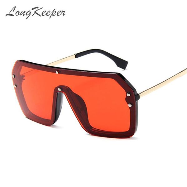 

sunglasses longkeeper one-piece women punk square driving goggles men shades big sun glasses uv400 okulary, White;black