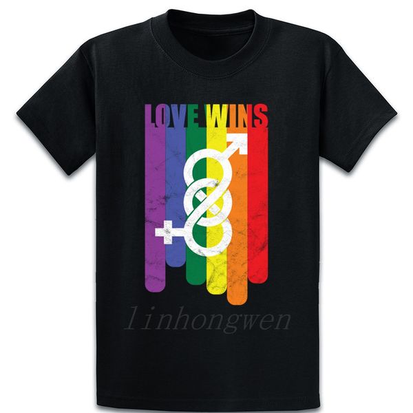 

love wins lgbt gay pride t shirt authentic spring autumn vintage round neck cute tee shirt printed letters shirt