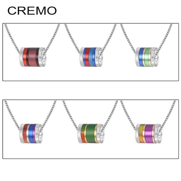 

cremo georgettes ratating necklaces pendant women spinner original stainless steel chain charm necklace diy custom jewelry, Silver