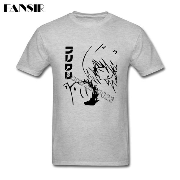 

flcl short sleeved t shirt man basic style camisetas cotton crew neck men's t shirt for group