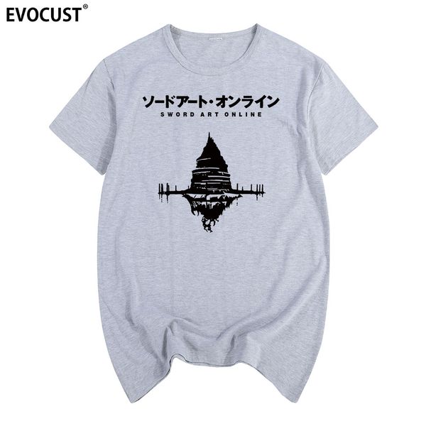 

меч искусства онлайн sao аниме футболки хлопок мужчины футболки новые tee tshirt для женщин унисекс мода