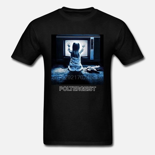 

poltergeist tv screen pose horror movie bbmt504 black t shirt(1