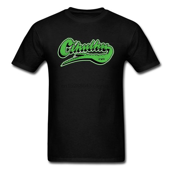 

cthulhu baseballs logo t-shirts for men custom personalized t shirt crew neck plain pure cotton clothes tshirt summer
