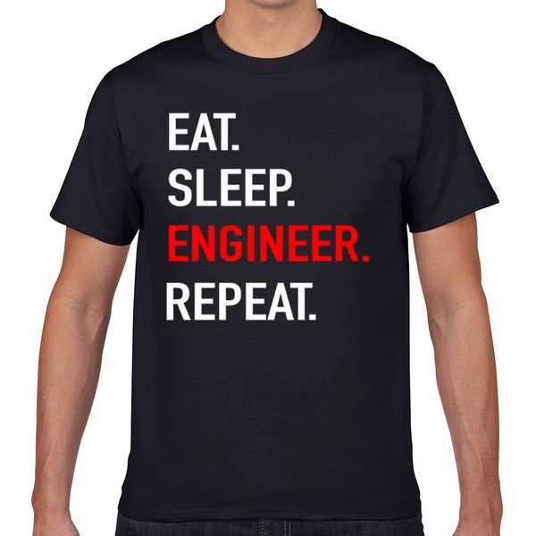 

топы футболка инженер мужчины мода белый geek печати мужской тенниску xxxl