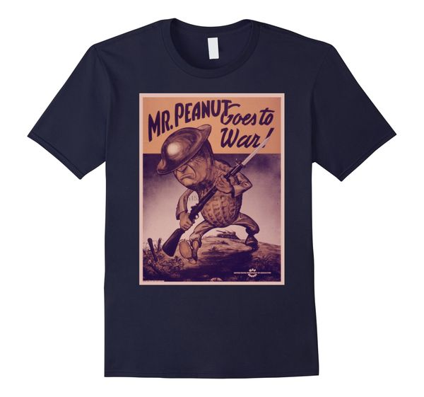 

vintage плакат - г-н арахис идет на войну ретро футболки