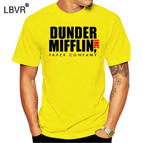

dunder mifflin офис новый черный белый мужчины футболка s-2xl