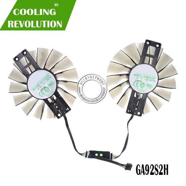 

fans & coolings 2pcs/set ga92s2h 4pin gtx960/gtx970 vga gpu cooler fan for maxsun jetstream gtx960 gtx980 4g / gtx980ti video card cooling