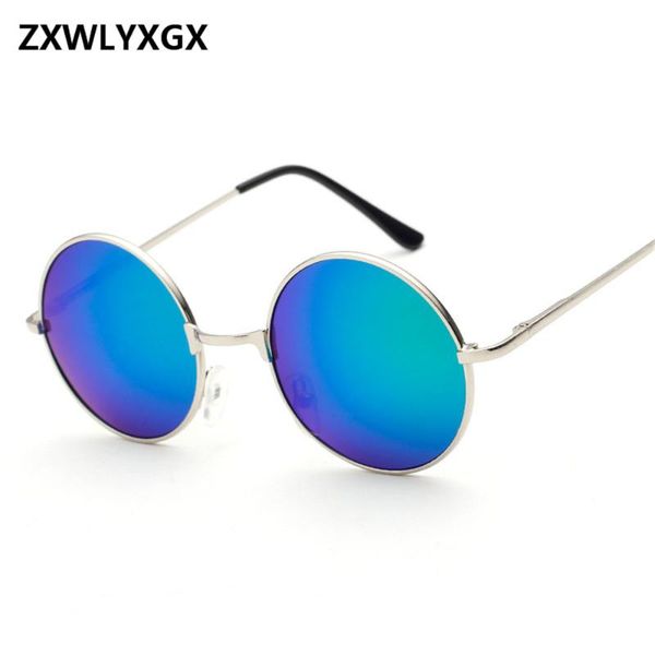 

sunglasses oversized retro round women brand designer vintage sun glasses female eyewear steampunk mirror 2021, White;black