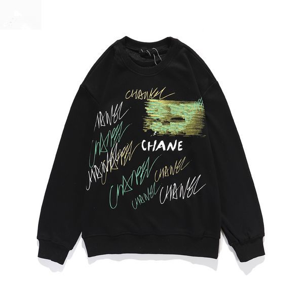 

long sleeves casual classic loose new trend style fashion round neck handsome mens pullover sweatshirt, Black