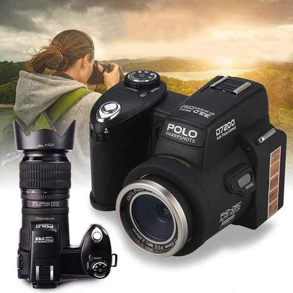 

protax d7200 digital cameras 33mp professional dslr cameras 24x teleps lens & 8x digital zoom wide angle lens led spotlight