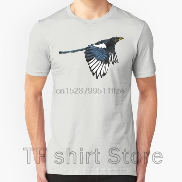 

yellow billed magpie men t shirt women casual tshirt funny print t-shirt 100% cotton short sleeve o-neck tshirts