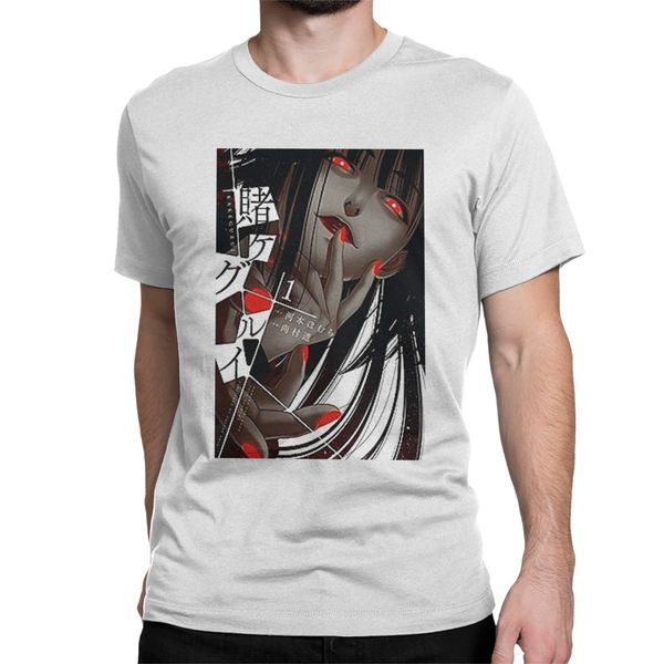 

kakegurui harajuku t-shirt men jabami yumeko japanese anime awesome cotton tee crew neck short sleeve t shirts printing clothing