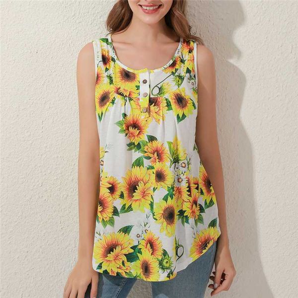 

women retro running sport casual loose long tee ladies fashion printed floral tshirts button decor t-shirt new summer, Black;blue