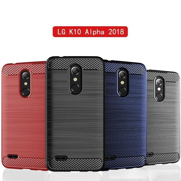 

carbon fiber phone case for lg k10 alpha 2018 silicone tpu rugged armor designed silicone rubber bumper case