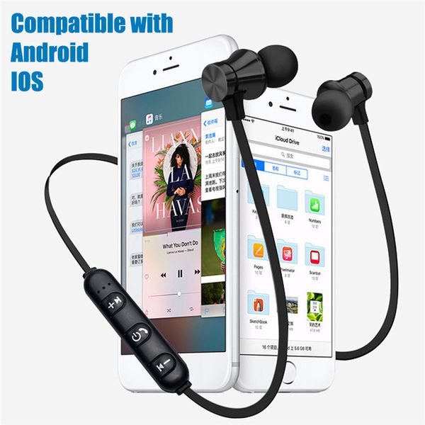 

hengshanlao bluetooth headset 5.0 sports neckband magnetic wireless music headsets with mic for all phones