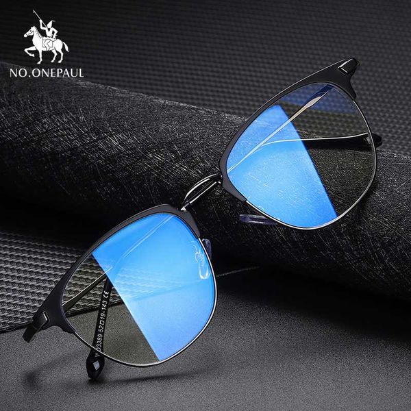 

no.onepaul brand designer blue light blocking uv400 glasses women classic casual blue light glasses for women half frame, White;black
