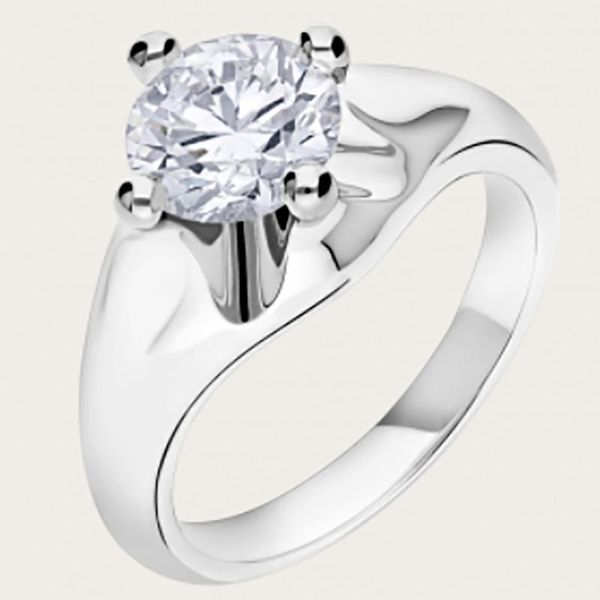 

cluster rings 18k au750 white gold ring women wedding anniversary engagement party crown flower round moissanite diamond elegant trendy, Golden;silver