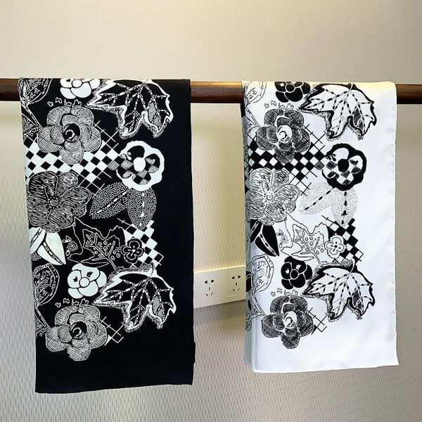 

fashion foulard femme soie de marque de luxe rose flower silk scarf scarf sunscreen shawl hair accessories beach cover ups szale, Blue;gray