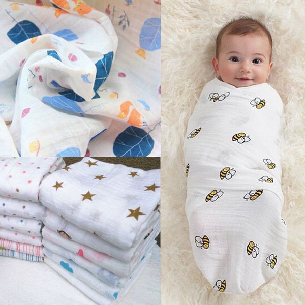 

new cute nursery infant baby swaddling blanket newborn infant cotton swaddle towel soft baby printed blanket