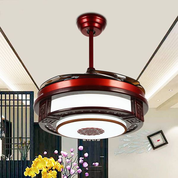 

electric fans ceiling lamp led 108cm inch remote control wood traditional fan light dimmer 85-265v