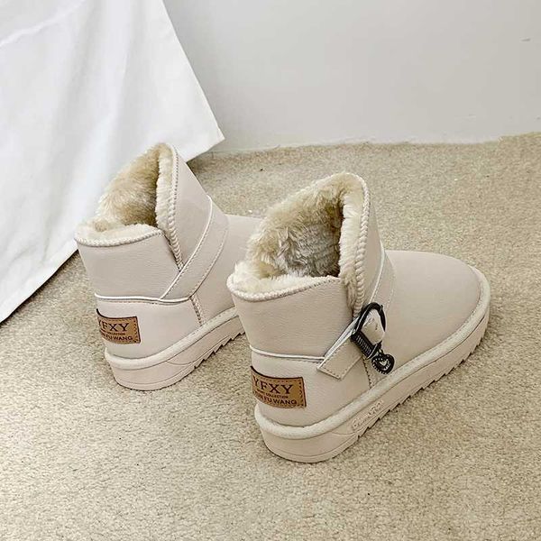 

female fashion casual shoes comfort footwear women winter snow boots buckle ladies warm fur suede wedge ankle boot u11-04, Black