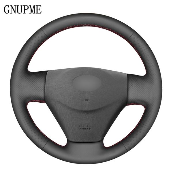

black artificial leather car steering wheel cover for kia rio rio5 getz (facelift) 2005-2011 accent 2006-2011