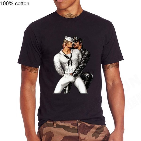 

2019 streetwear t-shirt lgbt gay schwul tom of finland sailor matrose cops king a491 cool casual pride t shirt men tshirt