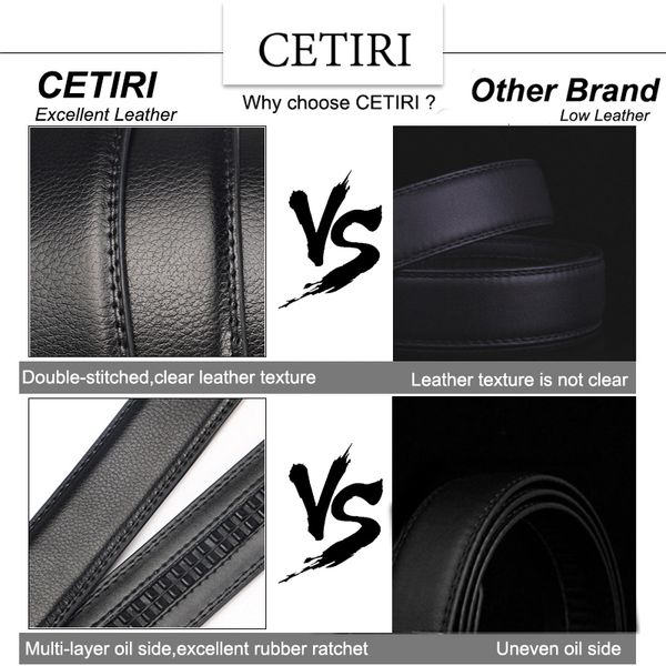 

3sizes mens solid leather belts genuine cow leather belt man with send buckle automatic and exquisite gift box, Black;brown