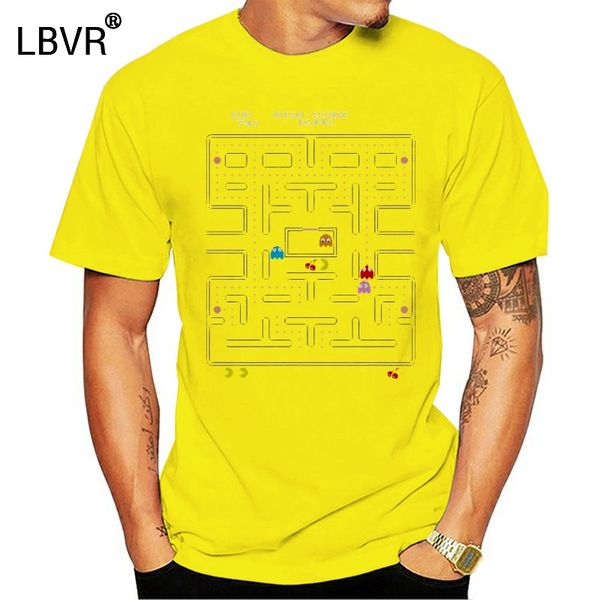 

pac man экран игры классические официальный pacman namco arcade game черный мужские футболки
