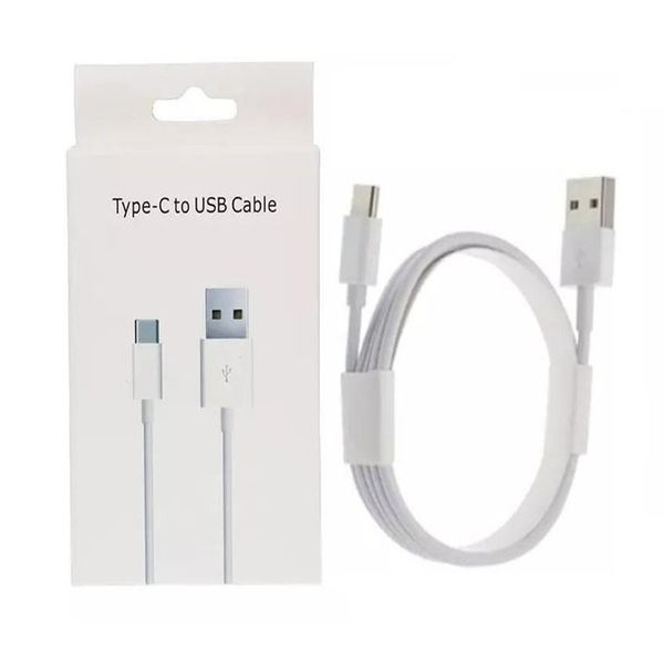 

1m 3ft type c cable to usb line white round pvc date cable for samsung s8 s8 edge with retail package