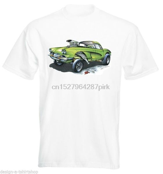 

velocitee mens t-shirt corvette gasser rat rod dragster muscle car pos-324