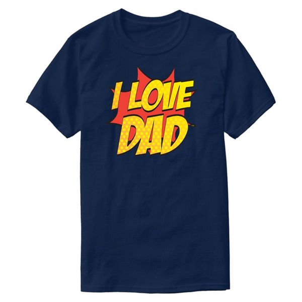 

funny new style i love dad short-sleeve style t-shirt for men army green comical men and women tshirts 2019 comic