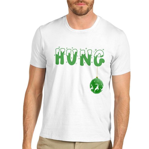 

men's hung christmas decoration funny slogan t-shirt pure cottonÂ tee shirt